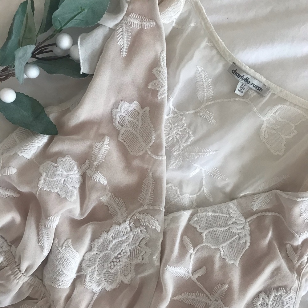 Charlotte Russe White Lace Summer Romper